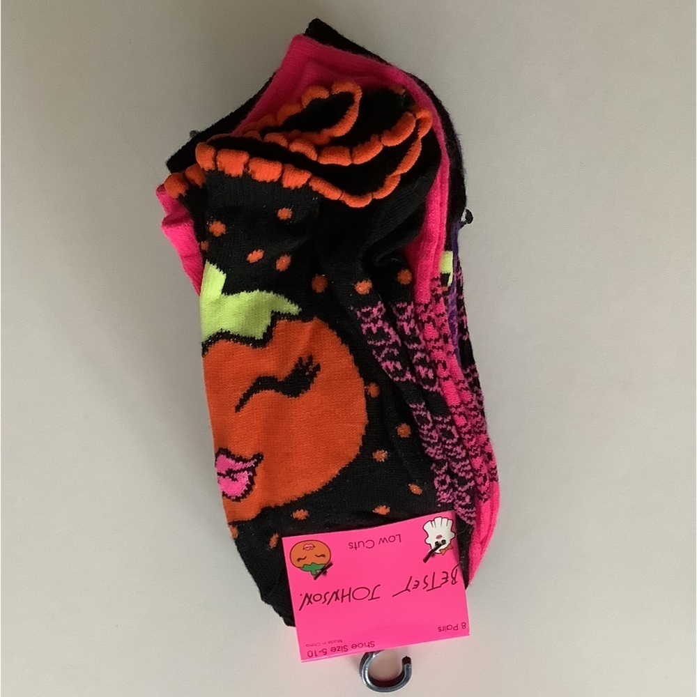 Betsey Johnson Halloween Low Cut Socks 8 Pairs New